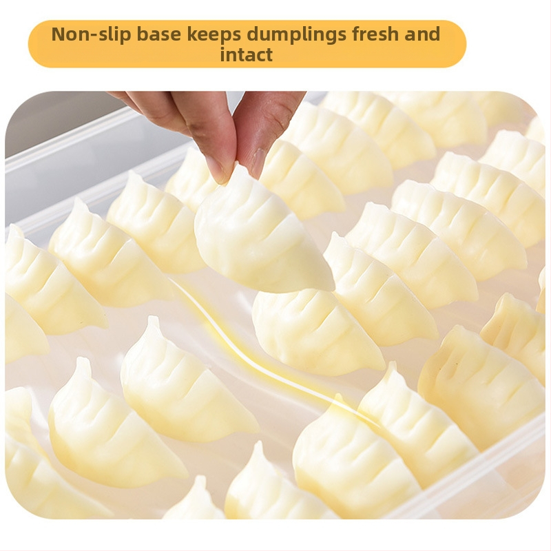 Otu Ou Tavă multilayer pentru dumplings - din plastic, pentru depozitare în frigider (Light Luxury; Multilayer; Plastic; Storage; Otu Ou)