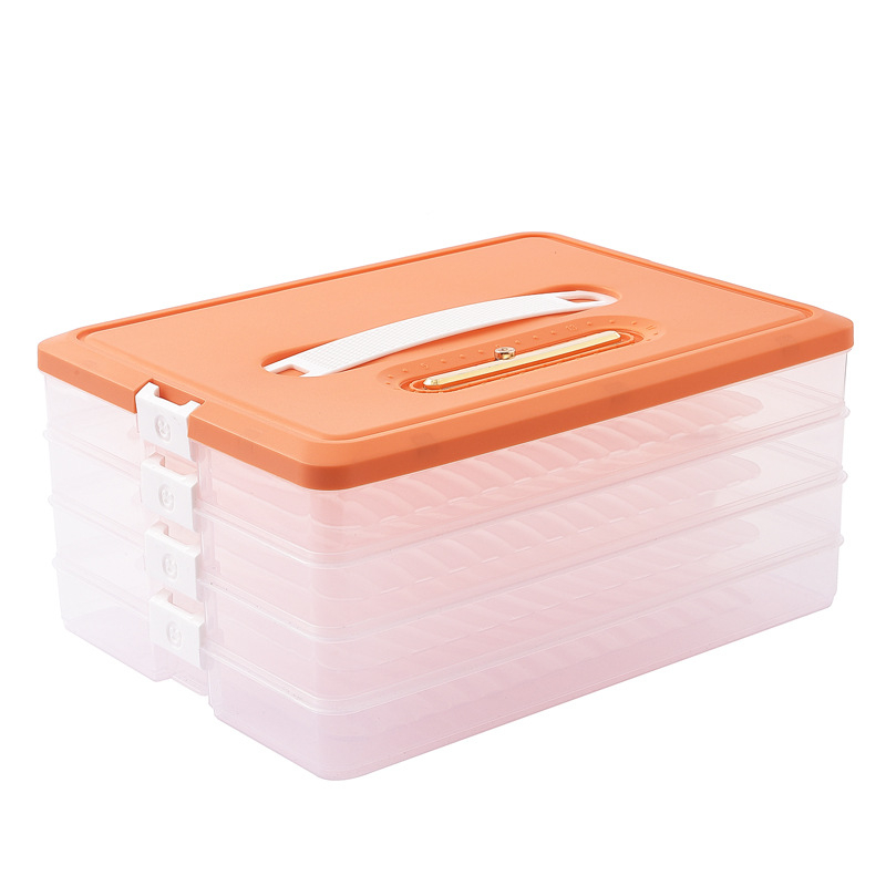 Otu Ou Tavă multilayer pentru dumplings - din plastic, pentru depozitare în frigider (Light Luxury; Multilayer; Plastic; Storage; Otu Ou)