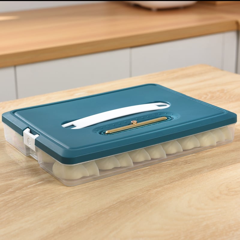 Otu Ou Tavă multilayer pentru dumplings - din plastic, pentru depozitare în frigider (Light Luxury; Multilayer; Plastic; Storage; Otu Ou)