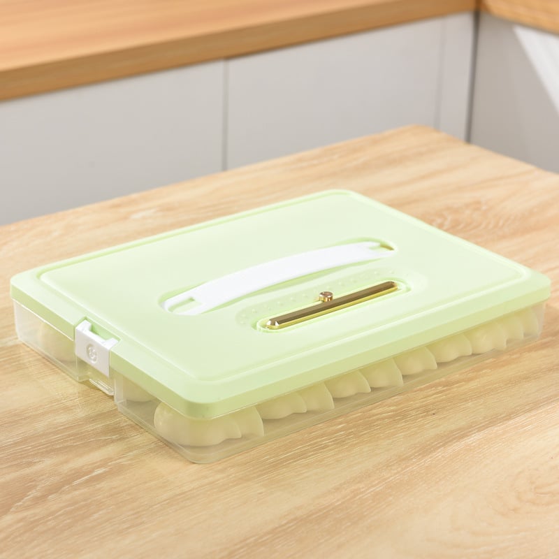 Otu Ou Tavă multilayer pentru dumplings - din plastic, pentru depozitare în frigider (Light Luxury; Multilayer; Plastic; Storage; Otu Ou)