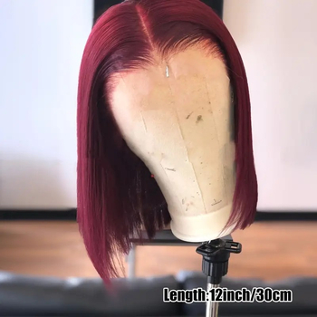 Perucă cu dantelă frontală, păr scurt drept, fibre sintetice rezistente la căldură, model meiyan169, potrivire universală, breton reglabil (drept sau înclinată)