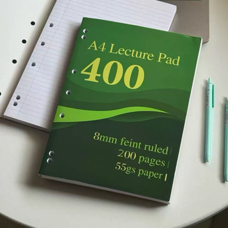 Caiet de notițe cu legare prin adeziv, hârtie din pulpă de lemn 55 g/m², 100–200 pagini, stil birou, materialul coperții: altul
