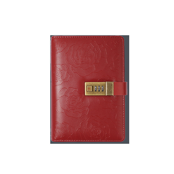 Jurnal cu lacăt – Copertă PU, Legare pe linie, Hârtie pulpă brută din lemn 100 g, 200–300 pagini