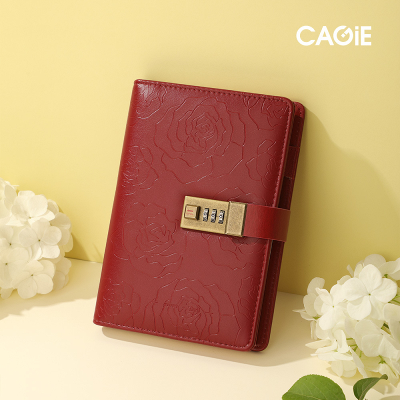 Jurnal cu lacăt – Copertă PU, Legare pe linie, Hârtie pulpă brută din lemn 100 g, 200–300 pagini