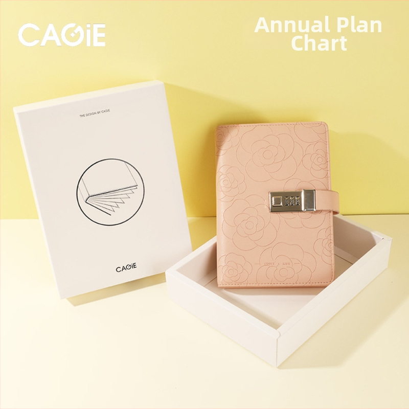 Jurnal cu lacăt – Copertă PU, Legare pe linie, Hârtie pulpă brută din lemn 100 g, 200–300 pagini