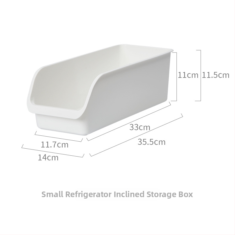 Cutie de depozitare pentru frigider din PP, din material alimentar, 2 compartimente, fără capac, pentru organizare în bucătărie