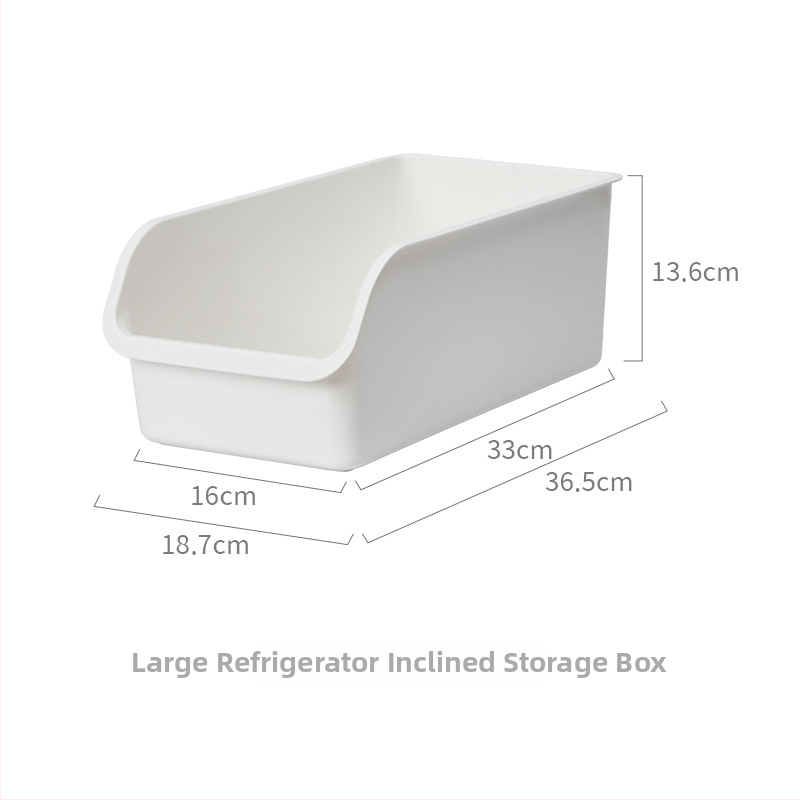 Cutie de depozitare pentru frigider din PP, din material alimentar, 2 compartimente, fără capac, pentru organizare în bucătărie