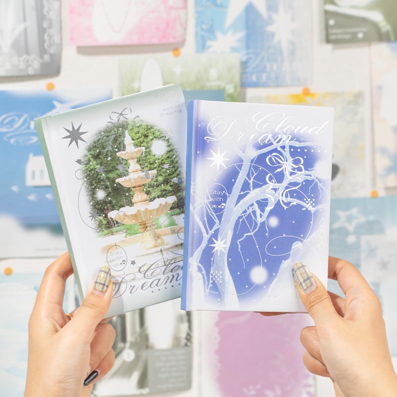 Jurnal Yu Xian — Dream Core Wind, copertă din hârtie cu ștampilă metalică, legare termoplastică, stil Dream Core Wind, lansare 2025-12-11