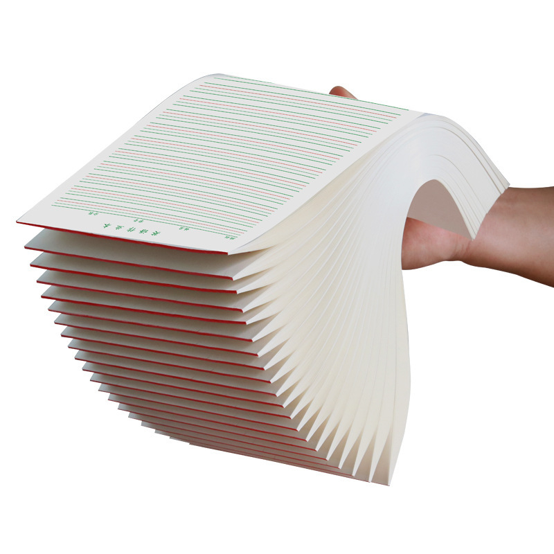 Foaie de lucru de limba engleză pentru elevii 3–6, cu grilă de patru rânduri, legare cu lipici, 30 de pagini, hârtie 80–100 g, stil drăguț japonez/coreean.