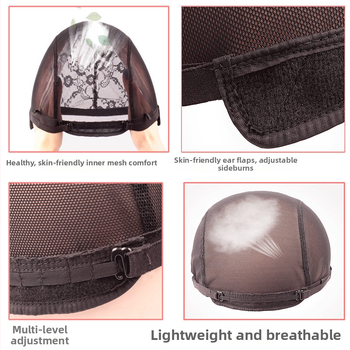 Perucă din păr uman real, scurtă, drept, croită manual, cap complet, acoperire a părului gri