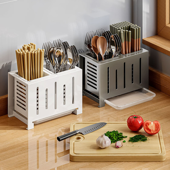 OSD suport pentru bețe din oțel inoxidabil 304, stil Nordic, design dreptunghiular, pentru blat de bucătărie (Material: oțel inoxidabil 304; Stil: Nordic; Design: Dreptunghiular; Poziție: Pe blat)