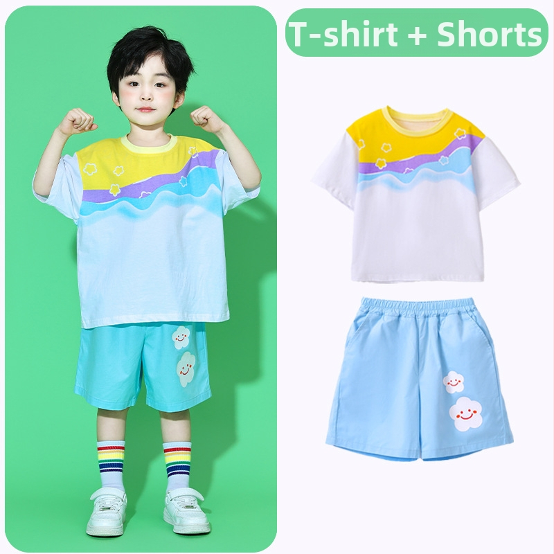 Costum copii pentru cheerleading pentru reprezentație de grup | Bumbac 85%, Vară 2024, Unisex, Potrivit pentru gimnaziu