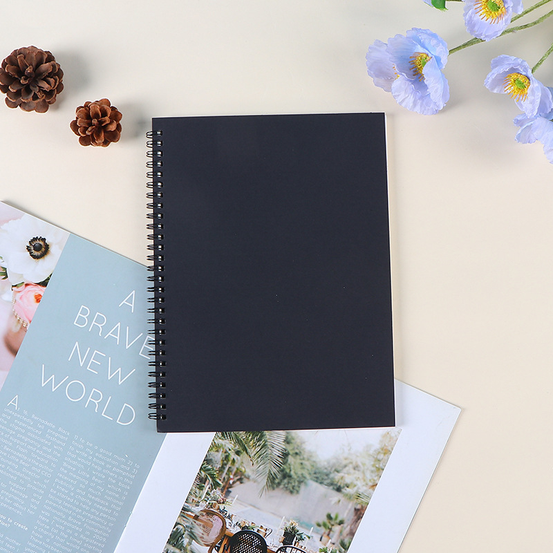 Bloc de notițe spiral Kraft cu logo personalizat, 50 pagini, hârtie 100 g, reîncărcări înlocuibile