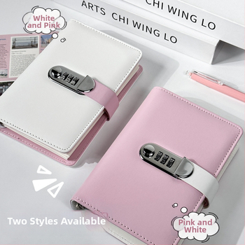 Caiet cu copertă PU și legare de tip binder, hârtie offset dublă, 60 foi, 80 gsm