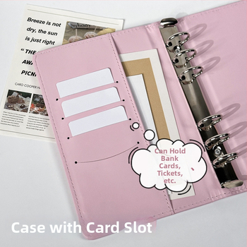 Caiet cu copertă PU și legare de tip binder, hârtie offset dublă, 60 foi, 80 gsm