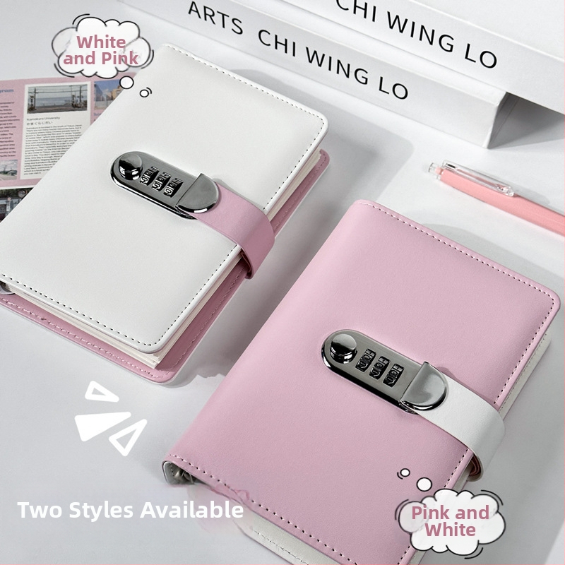 Caiet cu copertă PU și legare de tip binder, hârtie offset dublă, 60 foi, 80 gsm