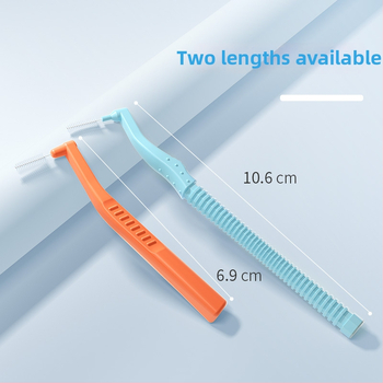 Periuță interdentală în formă de L, cu peri moi ultra-fini, destinată igienei ortodontice, pachet de 144 bucăți.