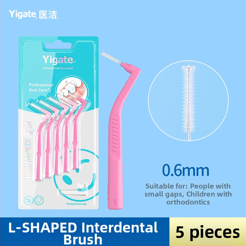 Periuță interdentală în formă de L, cu peri moi ultra-fini, destinată igienei ortodontice, pachet de 144 bucăți.