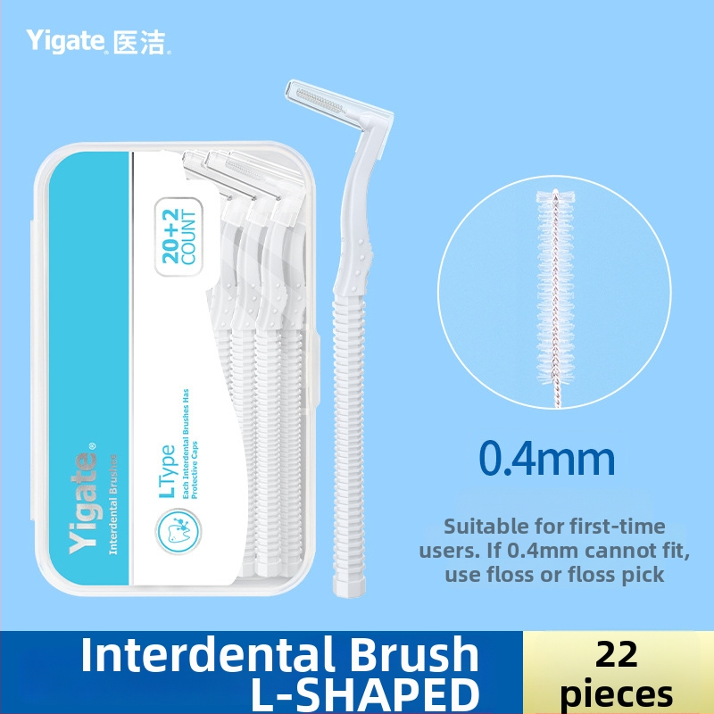 Periuță interdentală în formă de L, cu peri moi ultra-fini, destinată igienei ortodontice, pachet de 144 bucăți.