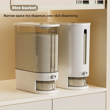 Container pentru depozitare orez - recipient plastic sigilat, protecție împotriva insectelor și umezelii, capacitate sub 4 L