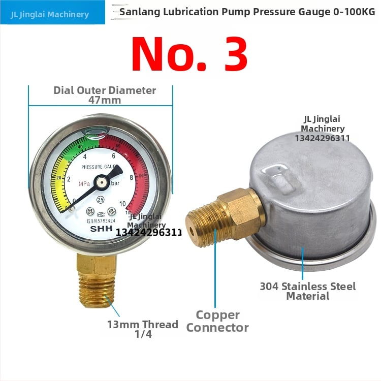 Manometru cu diafragmă, model 0-10MPA; intervalul 0-10 MPa; conexiuni: 1/4, M10×1, 12×1.25