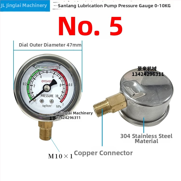 Manometru cu diafragmă, model 0-10MPA; intervalul 0-10 MPa; conexiuni: 1/4, M10×1, 12×1.25