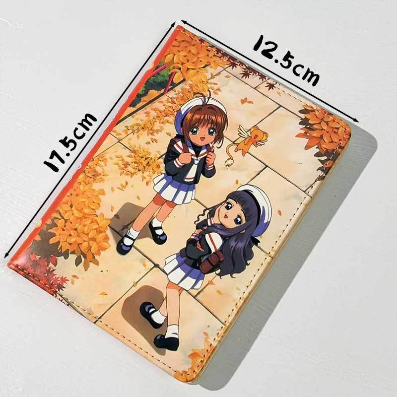 Jurnal cu husă din piele PU, legare cu ață, Dowling hârtie, 100 g greutate de hârtie, 100–200 pagini, stil cartoon drăguț japonez-coreean