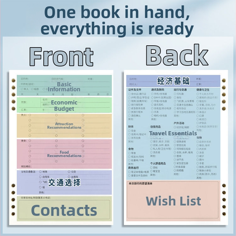 Caiet — cu legare tip binder, hârtie din pastă de lemn, 75 g, 1–50 pagini, estetic proaspăt și curat