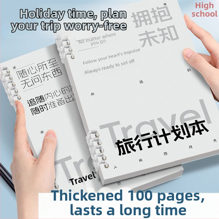 Caiet — cu legare tip binder, hârtie din pastă de lemn, 75 g, 1–50 pagini, estetic proaspăt și curat