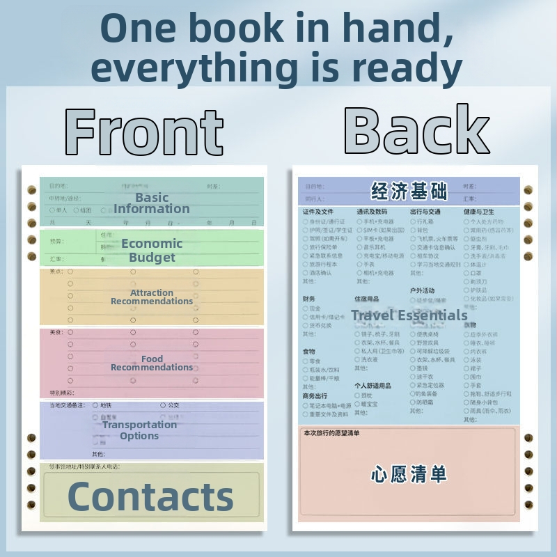 Caiet — cu legare tip binder, hârtie din pastă de lemn, 75 g, 1–50 pagini, estetic proaspăt și curat