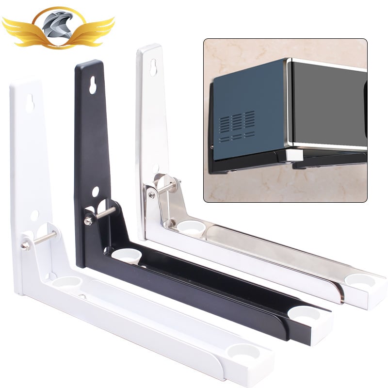 Suport de perete pentru cuptor cu microunde, telescopic pliabil, din oțel inoxidabil, model 2025.1.18, stil modern minimalist