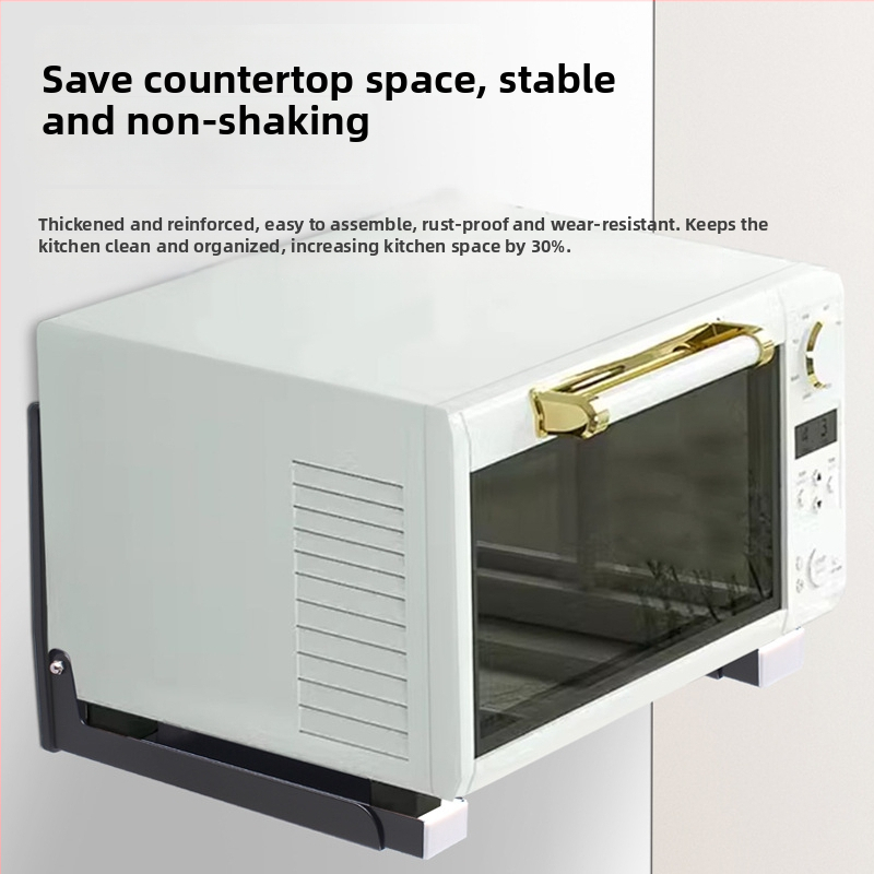 Suport de perete pentru cuptor cu microunde, telescopic pliabil, din oțel inoxidabil, model 2025.1.18, stil modern minimalist