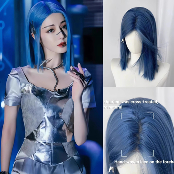 Perucă pentru păr scurt drept cu breton, fir rezistent la temperaturi înalte, mecanism de prelucrare, pentru femei