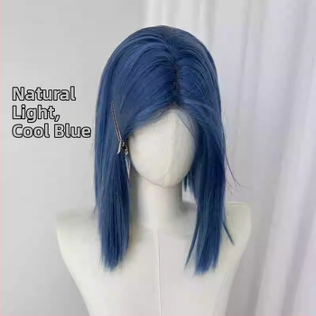 Perucă pentru păr scurt drept cu breton, fir rezistent la temperaturi înalte, mecanism de prelucrare, pentru femei