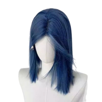 Perucă pentru păr scurt drept cu breton, fir rezistent la temperaturi înalte, mecanism de prelucrare, pentru femei