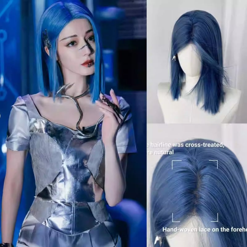 Perucă pentru păr scurt drept cu breton, fir rezistent la temperaturi înalte, mecanism de prelucrare, pentru femei