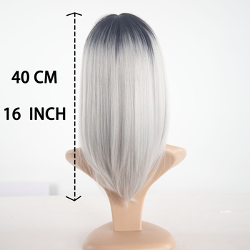 Perucă pentru femei cu breton, fibră rezistentă la temperaturi, design respirabil ușor