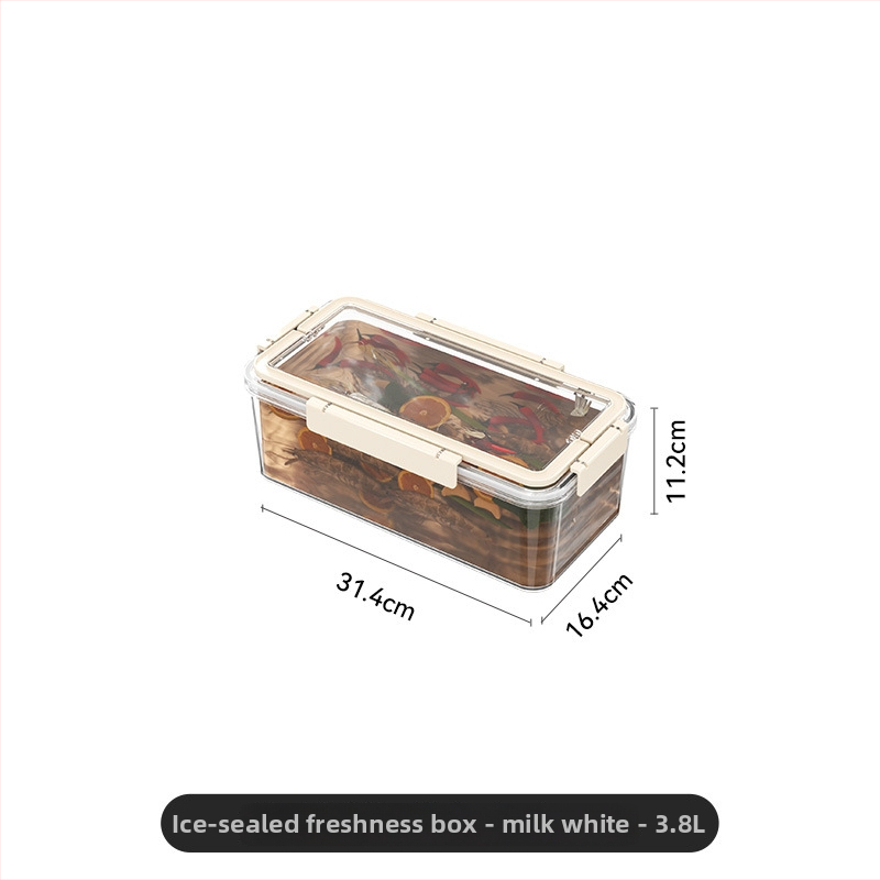 Cutie pentru alimente proaspete, dreptunghiulară, PET+PP+silica gel, stil nordic portabil, strat unic