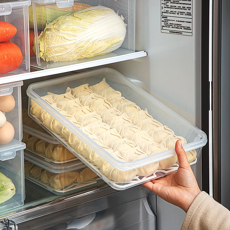 Cutie din plastic pentru depozitare în congelator, pentru carne și creveți, stil japonez, cu capac, personalizabil