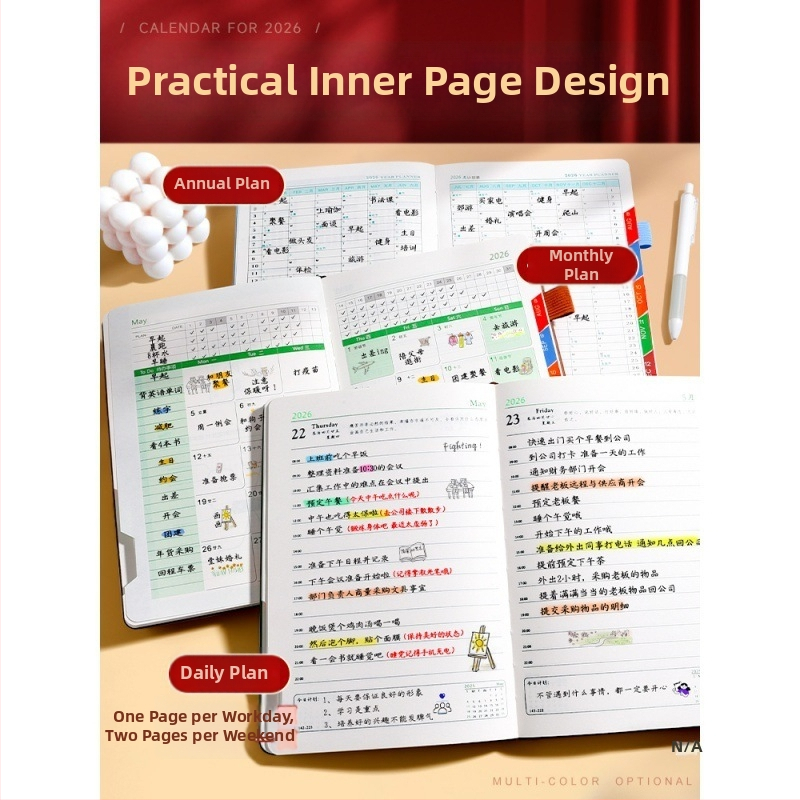 Caiet cu stil retro nostalgic, legare cu adeziv, hârtie din pulpă de lemn originală, 90 g/m², 200–300 de pagini