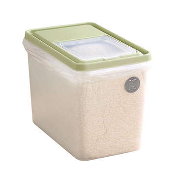 Recipient transparent pentru depozitarea orezului cu capac – plastic PP, capacitate 10L, rezistență la umezeală, protecție împotriva insectelor și prafului, design modern minimalist