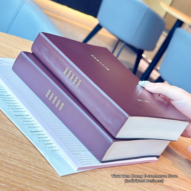 Jurnal de buzunar cu copertă moale, jurnal de cinci ani, stil Japonez/Coreean, peste 400 de pagini, hârtie 70 g/m²