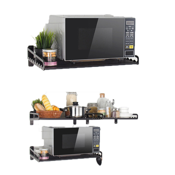 Raft de bucătărie montat pe perete, aluminiu de aviație, un singur etaj, scalabil, stil modern minimalist, capacitate de încărcare 100