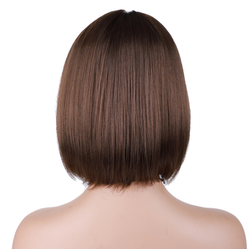 Perucă Weidu Lida LIDA6741, tunsoare bob cu breton Qi, păr de mătase autohtonă, proces mecanic