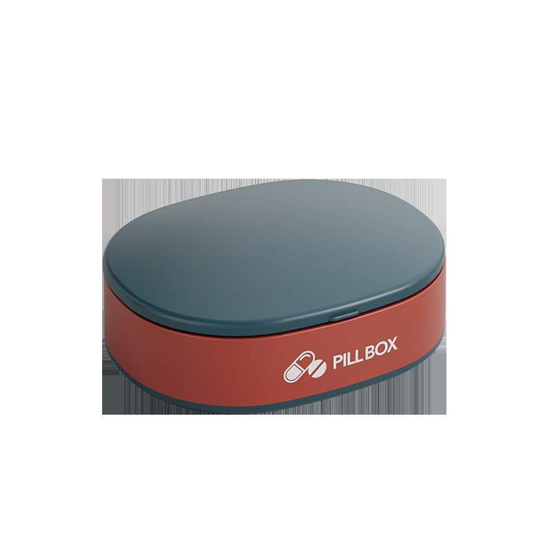 Cutie de medicamente sigilată pentru șapte zile cu capac, portabilă cu compartimente, din plastic PP, pliabilă