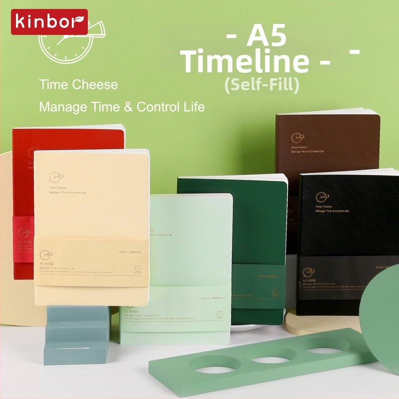 Kinbor carnet auto-completabil de înregistrări, copertă din piele artificială, ștanțare cu folie aurie, legare cu adeziv, hârtie forestieră, stil birou