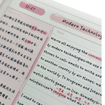 Bloc de notițe cu legare cu adeziv, copertă din hârtie, pagini din pulpă de lemn, 30 pagini, stil creativ la modă