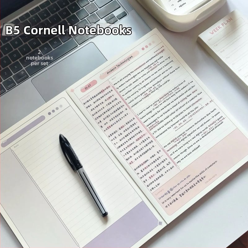 Bloc de notițe cu legare cu adeziv, copertă din hârtie, pagini din pulpă de lemn, 30 pagini, stil creativ la modă