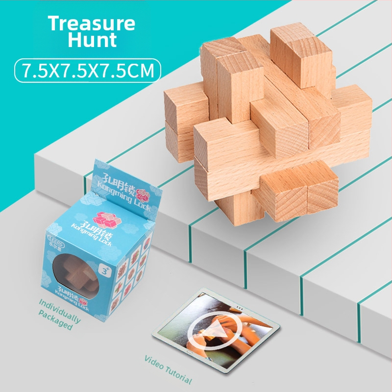 Set Kongming Lock Luban Ball – Puzzle cu nouă inele conectate, Lerth, pentru copii 4–6 ani