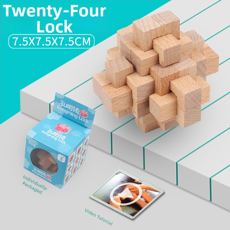 Set Kongming Lock Luban Ball – Puzzle cu nouă inele conectate, Lerth, pentru copii 4–6 ani